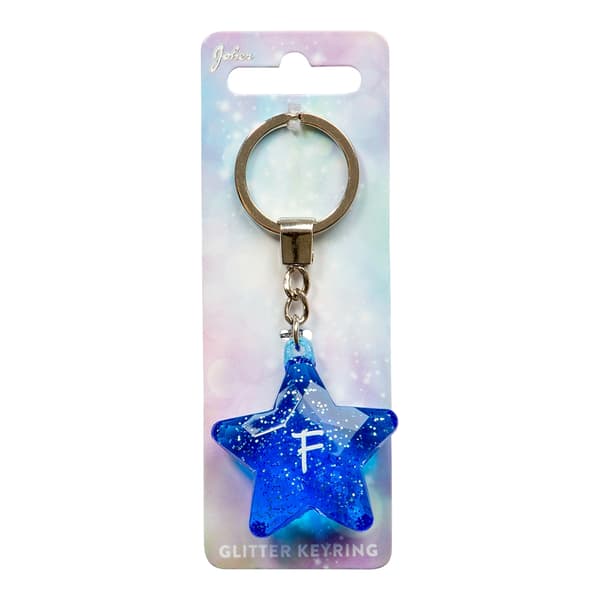 Nøglering Glitter Star F