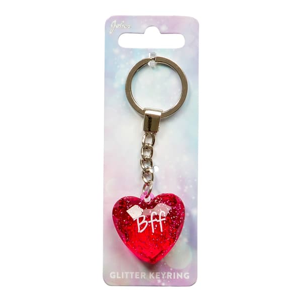 Nyckelring Glitter Heart Bff