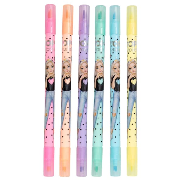 TOPModel Pastelltuschpennor, 6-pack