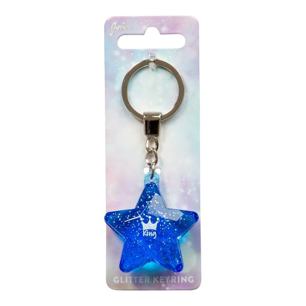Nøglering Glitter Star King