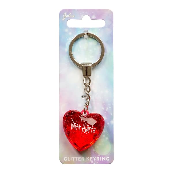 Nøglering Glitter Hjerte Vante Hjerte