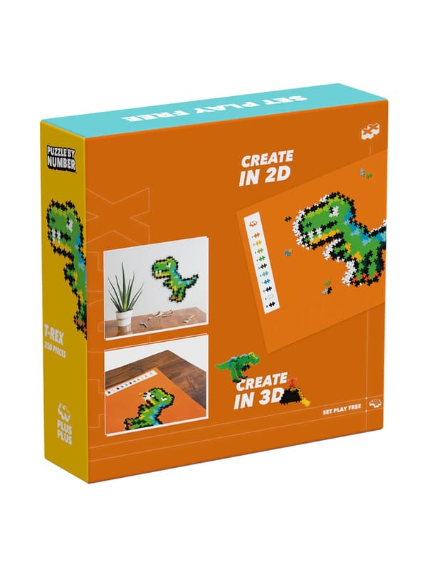 Plus-plus Palapeli Numeroilla T-Rex 250kpl