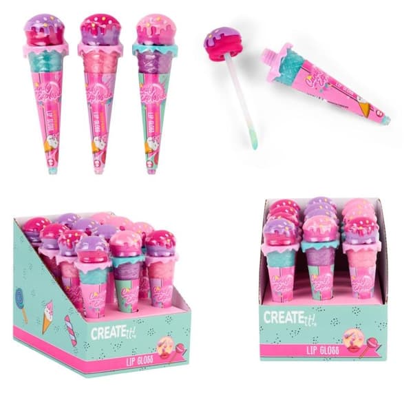 Create It! Huulikiilto Ice Cream Candy Explosion Punainen