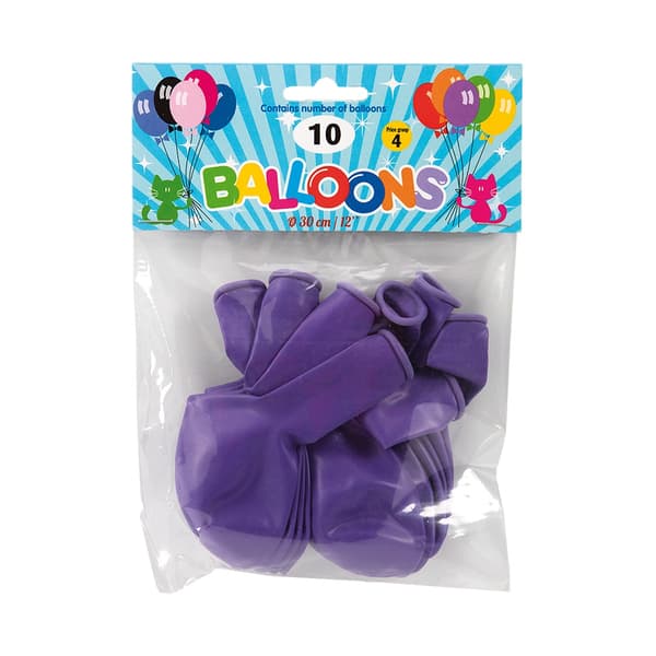 Ilmapallot 30 cm Violetti 10 kpl