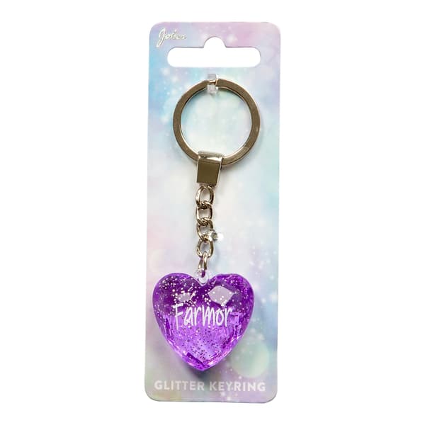 Avaimenperä Glitter Heart Mummo