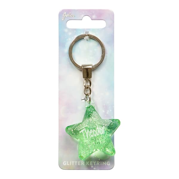 Nyckelring Glitter Star Theodor