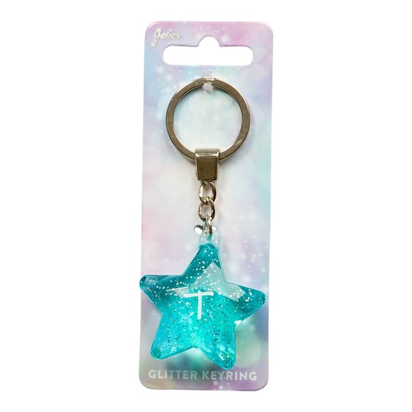 Nøglering Glitter Star T