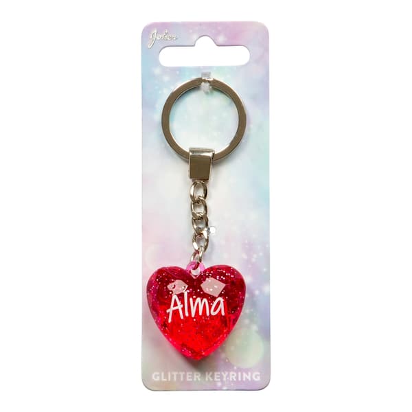 Nyckelring Glitter Heart Alma