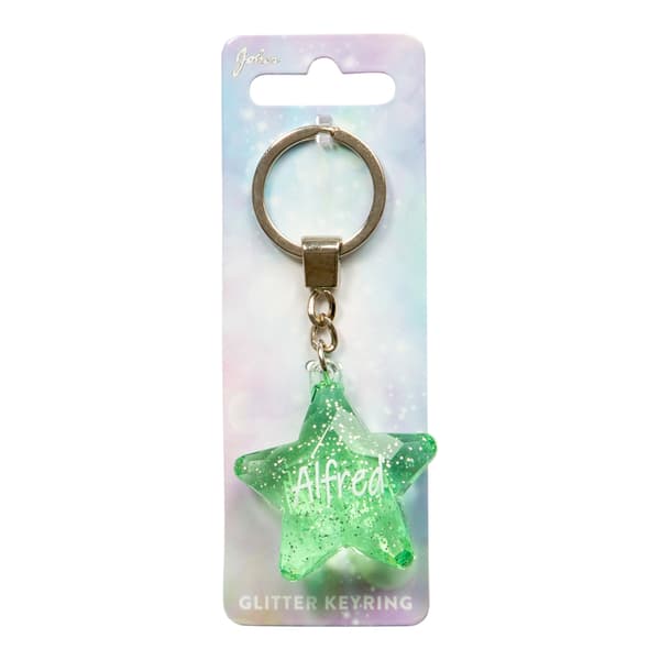 Nøglering Glitter Star Alfred