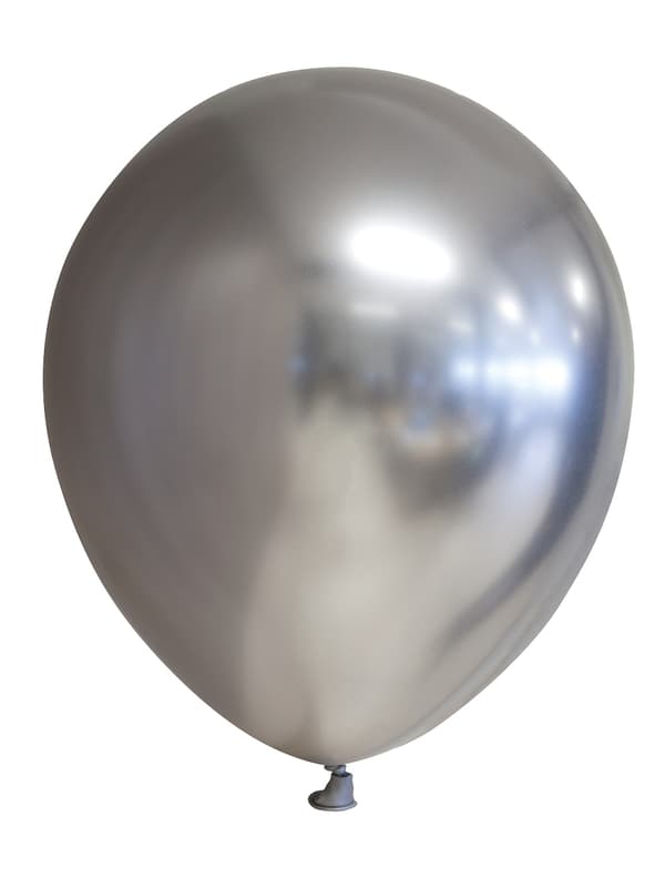 Balloner 30 cm Mirror Silver 6-pak