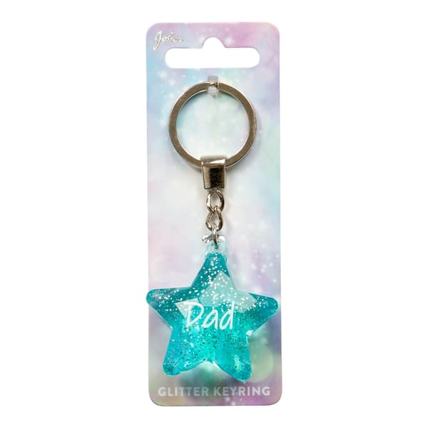 Nøglering Glitter Star Far