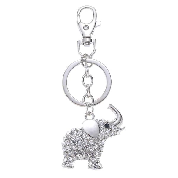 Nyckelring/Bag Charm Elefant Silver - Tinka