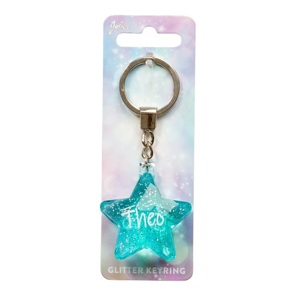 Nøglering Glitter Star Theo
