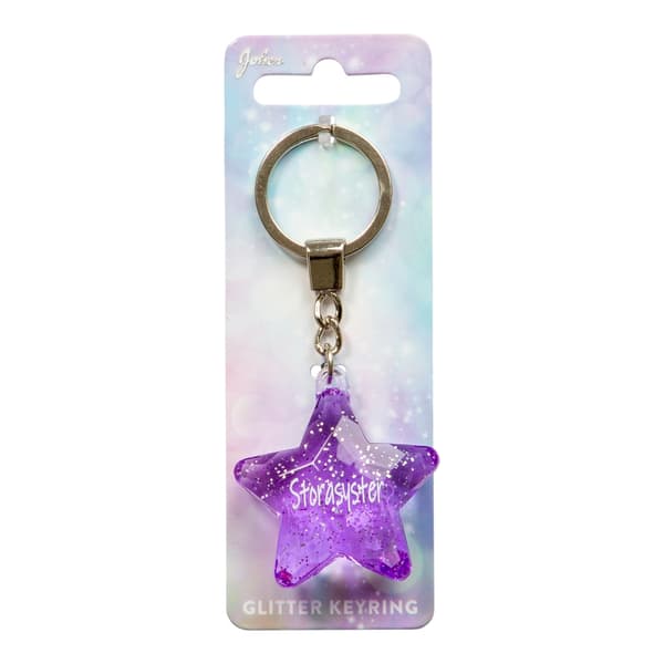 Nøglering Glitter Star Storesøster