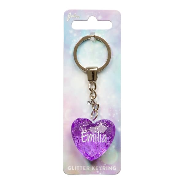 Nøglering Glitter Hjerte Emilia