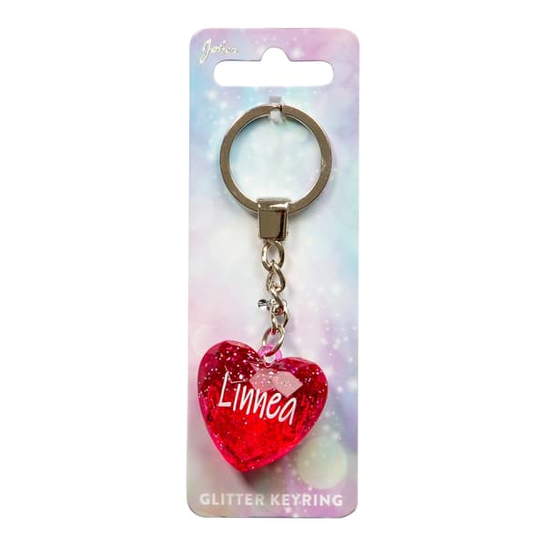 Nøglering Glitter Heart Linnea