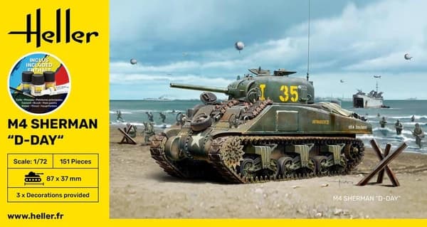 Starter Kit Sherman M4 D-Dag 1:72