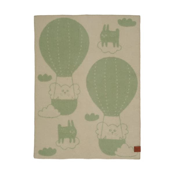 Børnetæppe Balloon grøn/beige – Klippan