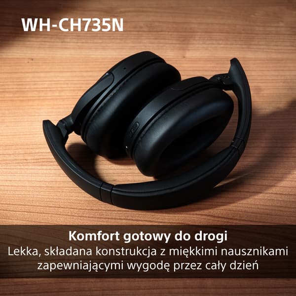 Sony WH-CH735N ANC Trådløse On-Ear Bluetooth 6.0 Hovedtelefoner Sort