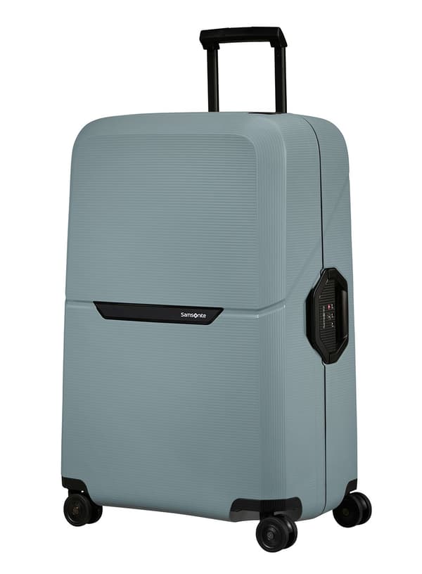 Stor Samsonite Magnum Eco kuffert - isblå