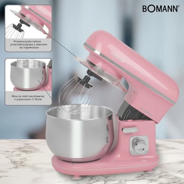 Bomann KM 6030 CB 1100W vaaleanpunainen yleiskone