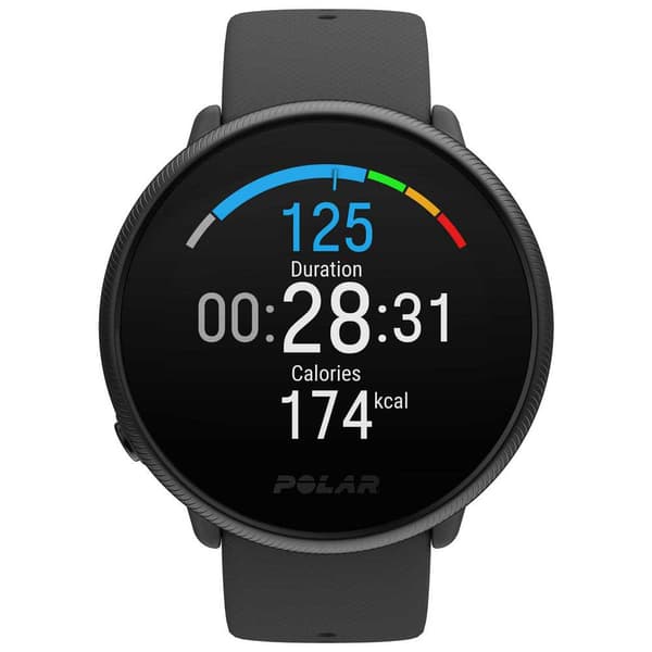 Smartwatch Polar Ignite 2 sort med krystalrem