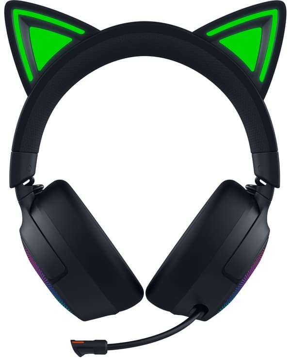 RAZER Kraken Kitty V3 Pro hovedtelefoner sort-grøn