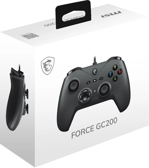 MSI Force GC200 PC-controller med ledning Sort