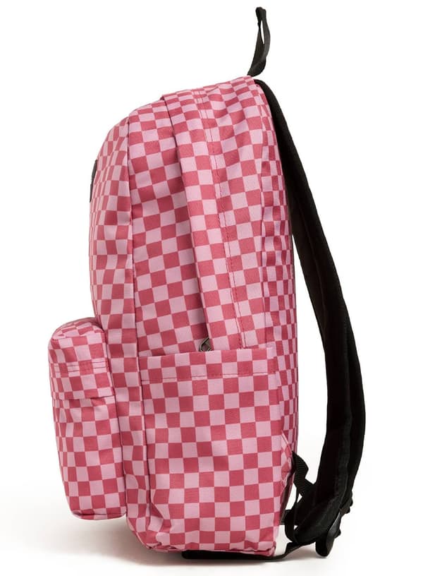 Vans Old Skool Check Backpack til unge - mauve wood