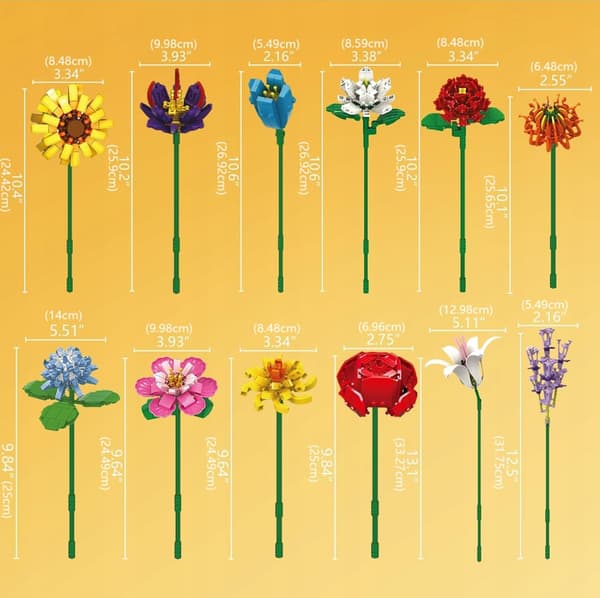 COIL byggeklodser blomsterbuket sæt 1009 dele