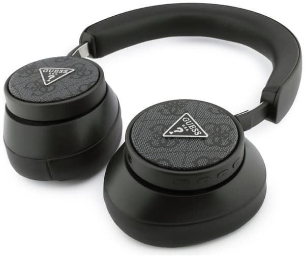 GUESS 4G Triangle Logo On-Ear Hovedtelefoner Sort