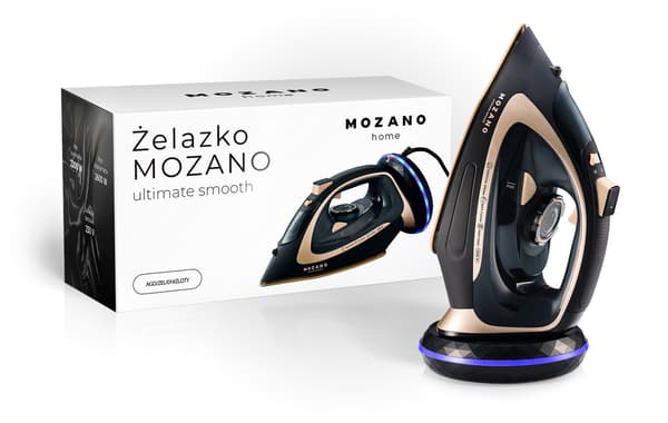 MOZANO Ultimate Smooth johdoton silitysrauta, musta-kulta
