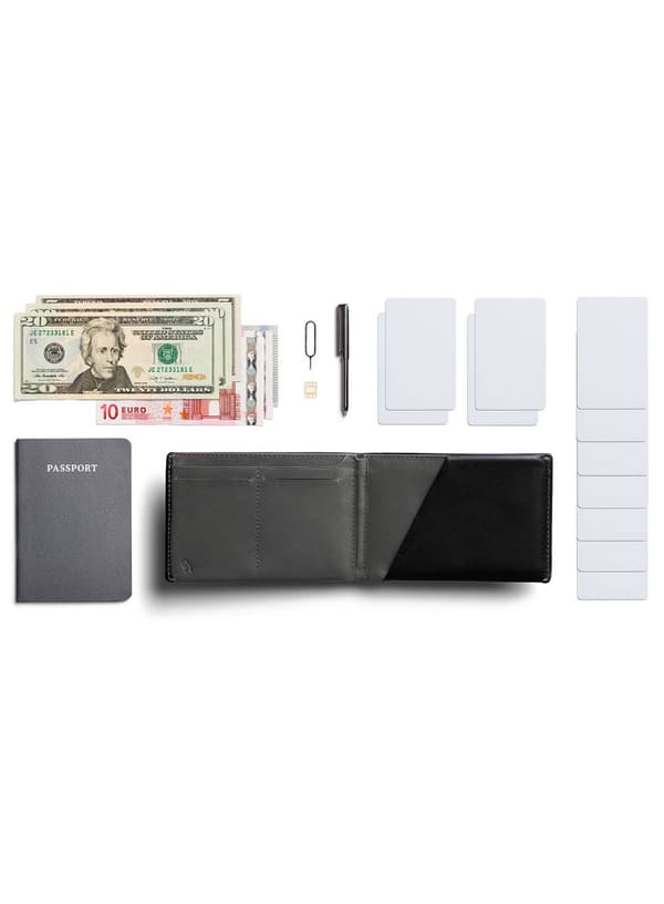 Bellroy Travel Wallet RFID læderpung - sort