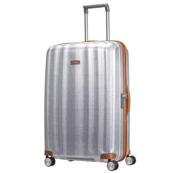 Stor XL Samsonite Lite-Cube DLX kuffert - aluminium