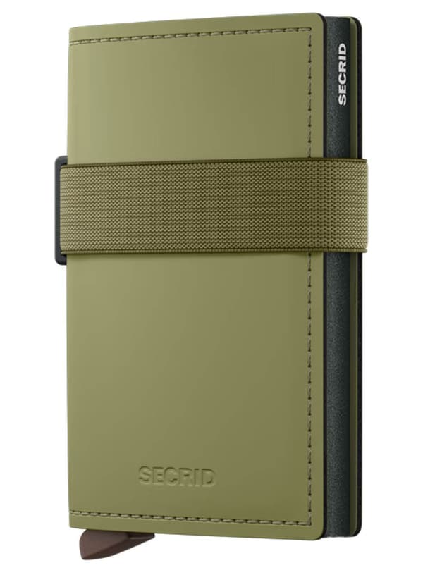 RFID-taskulompakko Secrid Bandwallet Matte - leaf / khaki