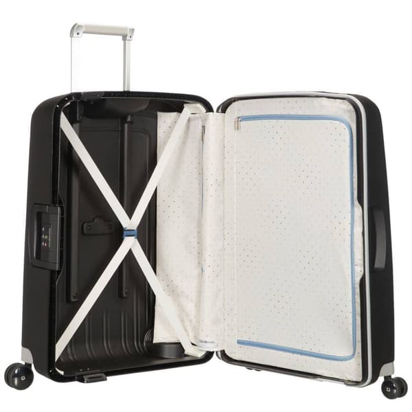 Stor XL Samsonite S'Cure kuffert 138 l - sort