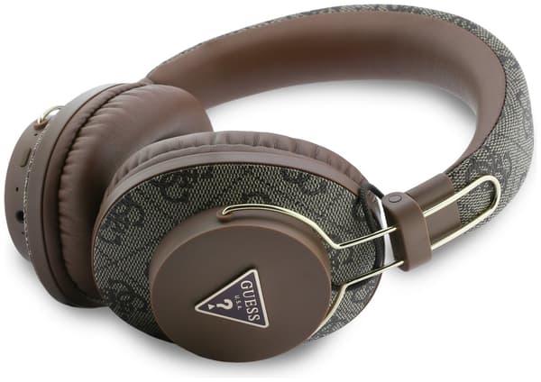 GUESS Triangle Logo Bluetooth ENC On-Ear Hovedtelefoner Brun