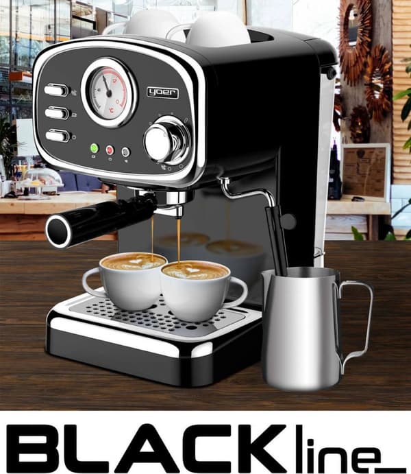 YOER BLACKline Breve EM01BK espressomaskine