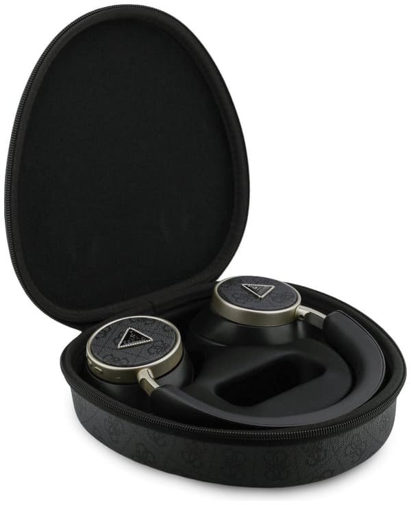 GUESS 4G Triangle Logo Bluetooth ENC On-Ear Hovedtelefoner Sort