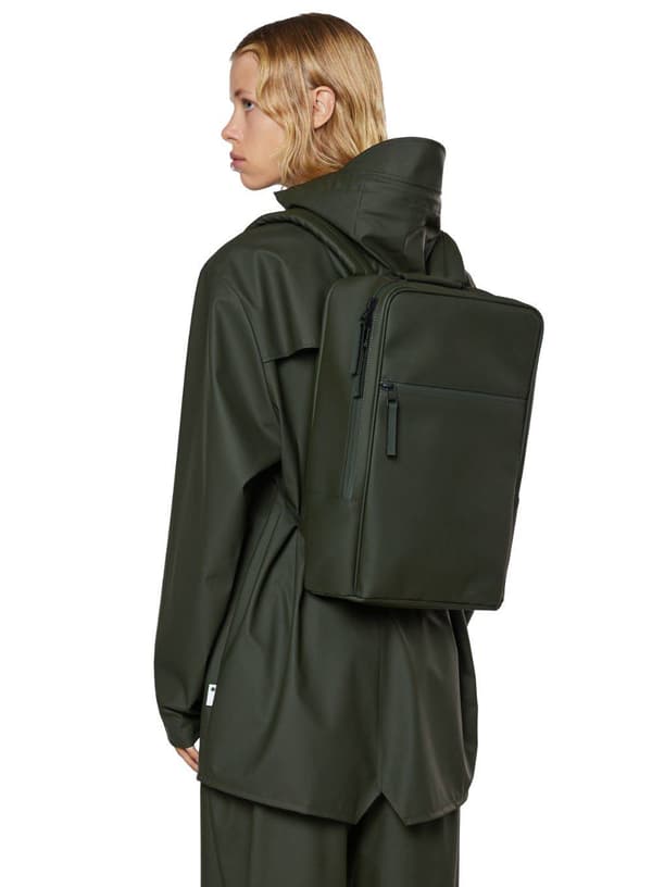 Rains Book Backpack - vihreä