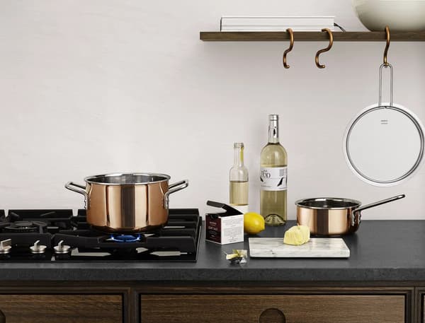 EVA TRIO Copper Line 1,5 l - gryde i rustfrit stål
