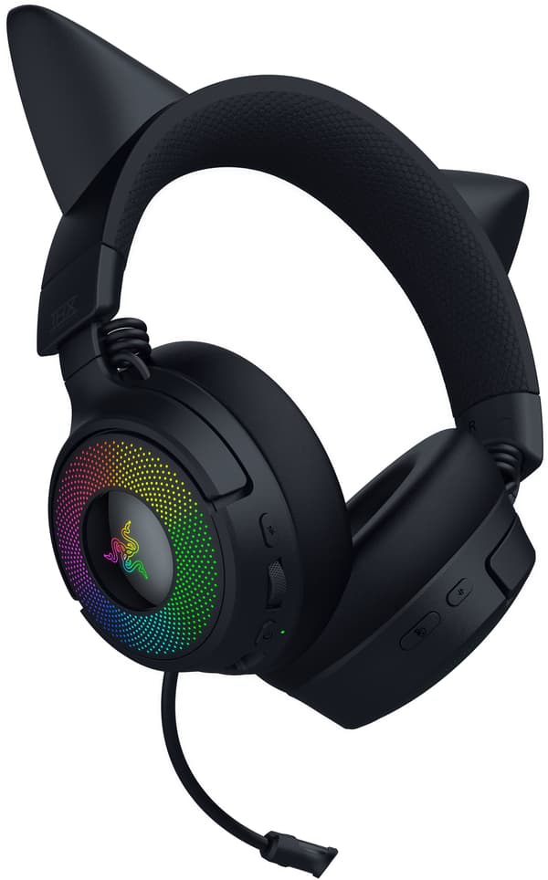 RAZER Kraken Kitty V3 Pro hovedtelefoner sort-grøn