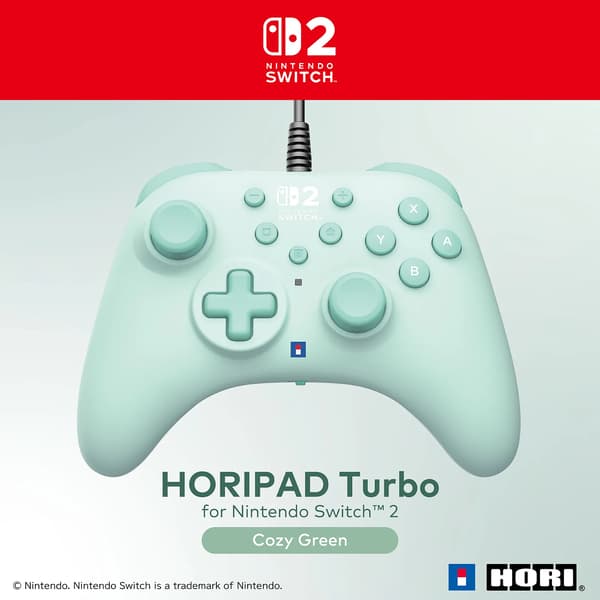 Hori Turbo Cozy Green Controller til Nintendo Switch 2 Kablet