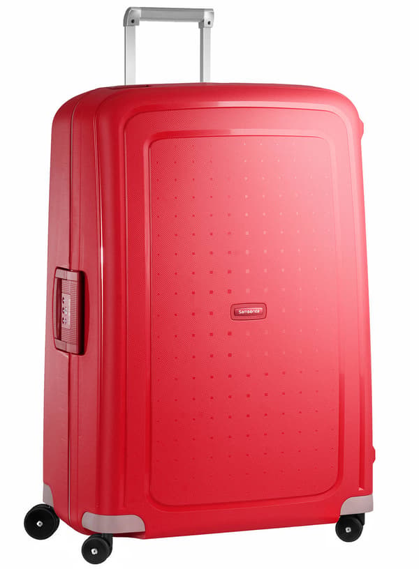 Stor XL Samsonite S'Cure kuffert 138 l - crimson rød
