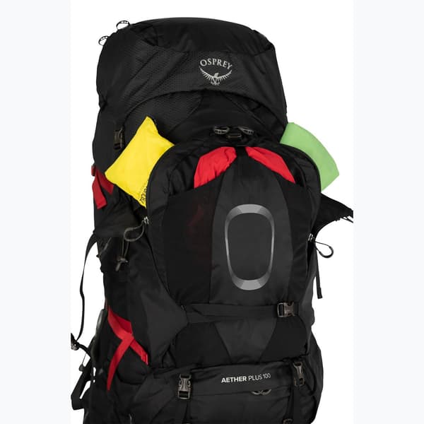 Osprey Aether Plus 100 l svart vandringsryggsäck för män