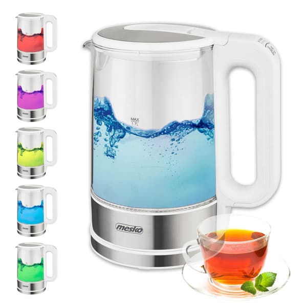 Trådløs elkedel i glas MESKO MS 1301W 1,7 l