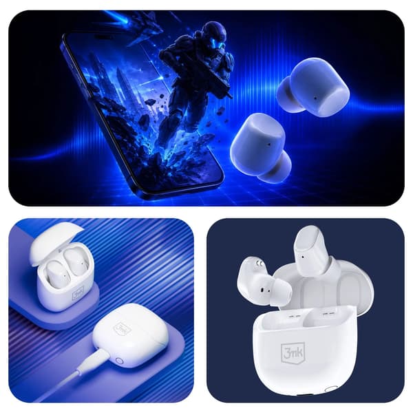 3mk BlitzBuds In-ear Wireless Headphones Bluetooth 6.0 White