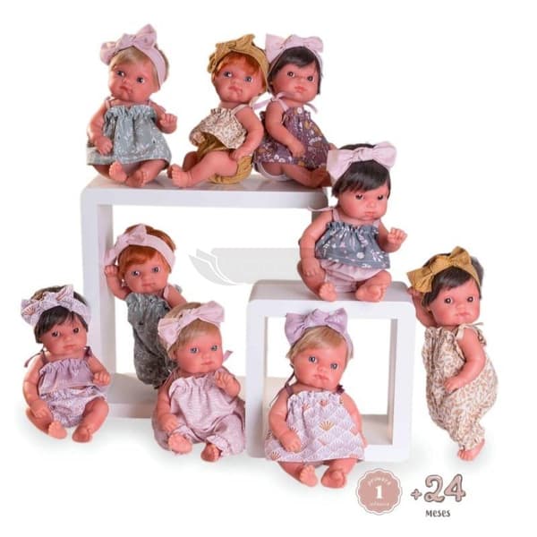 Mufly set med 9 dockor 21cm
