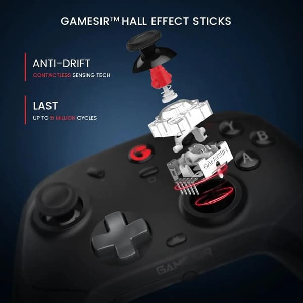 GameSir HRG7107 T4 Cyclone Pro Controller til PC Nintendo Switch iOS Android Trådløs/Kablet Sort
