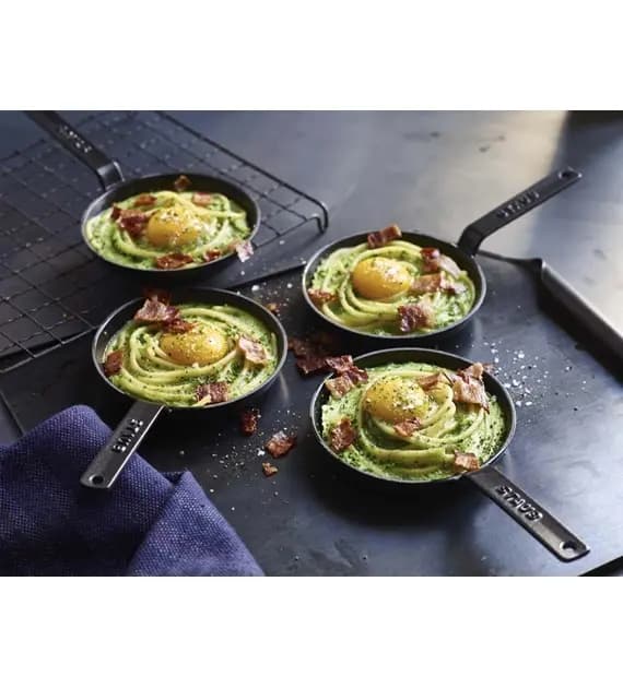 STAUB Lille 12 cm sort - støbejernspande